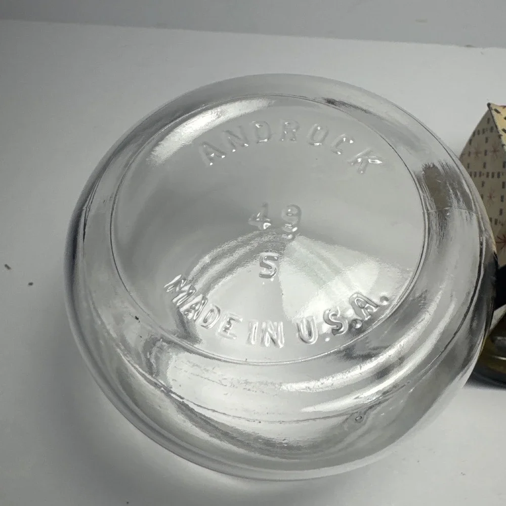 Androck Nut Chopper Vintage Unisex OS Clear Red Starburst Good MCM Kitchenware